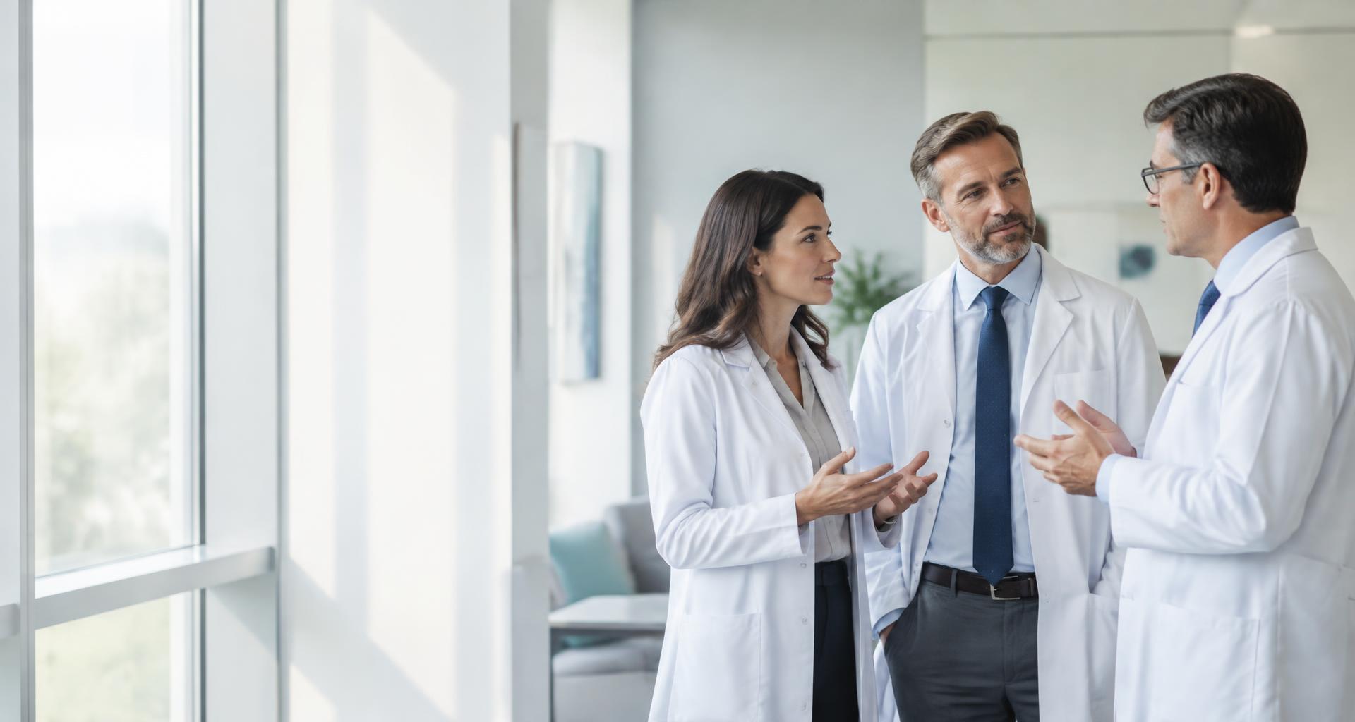 Physicians discussing their medical practice together